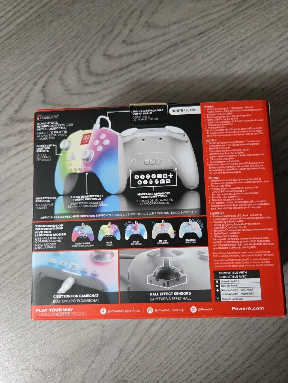 Lumectra Wired Nintendo Switch Controller - Blue Gradient